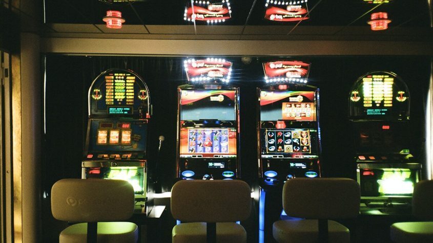 Slot machines in a casino